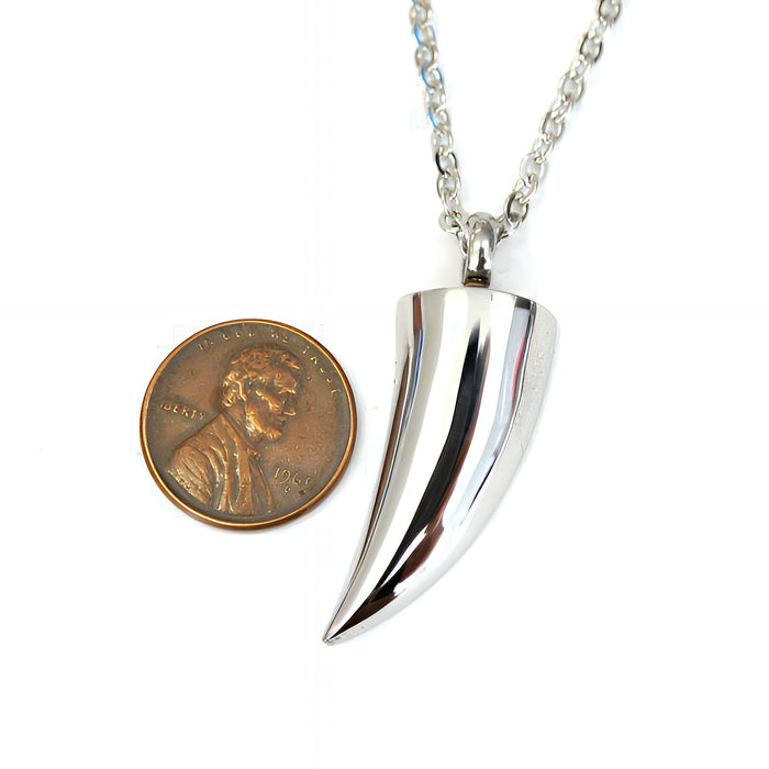 Wolf Tooth Necklace Urn Cremation - Moon Raven Designs