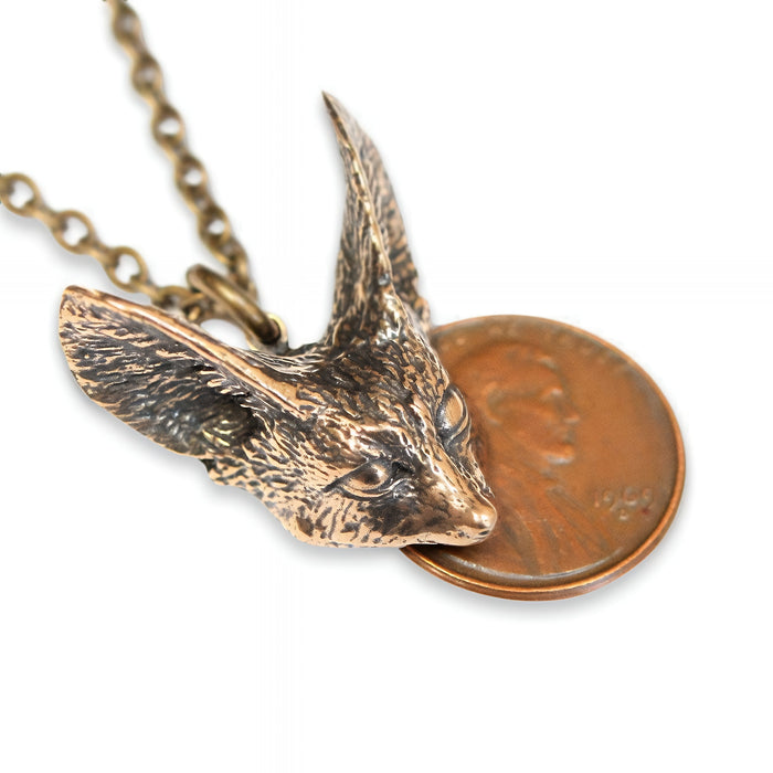 Fennec Fox Head Pendant Necklace - Moon Raven Designs