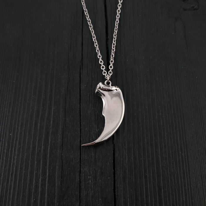 Large Bear Claw Pendant Necklace - Solid 925 Sterling Silver - Bear Claw Statement Piece - Life Size Bear Claw Gift For Him - Gift For Her