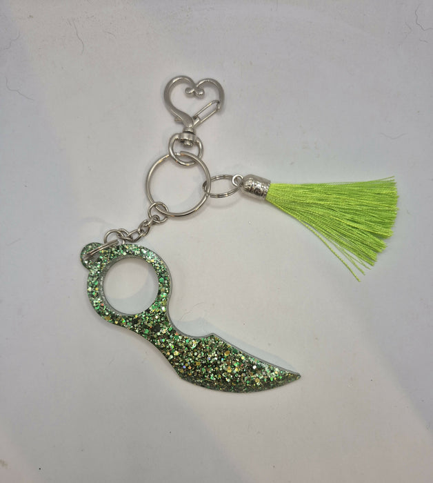 Green Safety Keychain