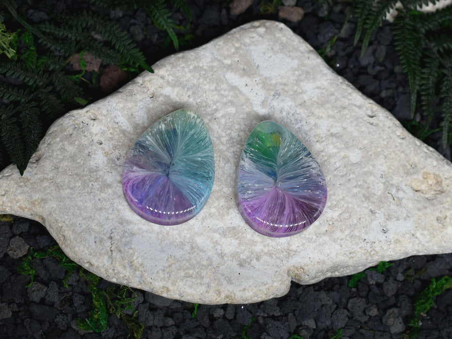 Teardrop Ear Tunnels 38mm | Pair | Ear Plugs | Gauge Earrings | Gauged Plugs | Resin #51