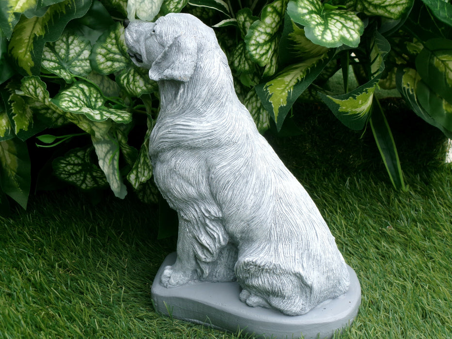 Golden Retriever Concrete Statue 4.5 x 7 x 9.75" High