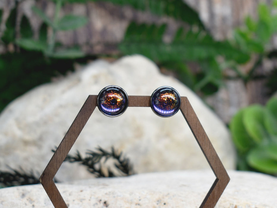 Elegant Stud Earrings With Resin Cabochon #191