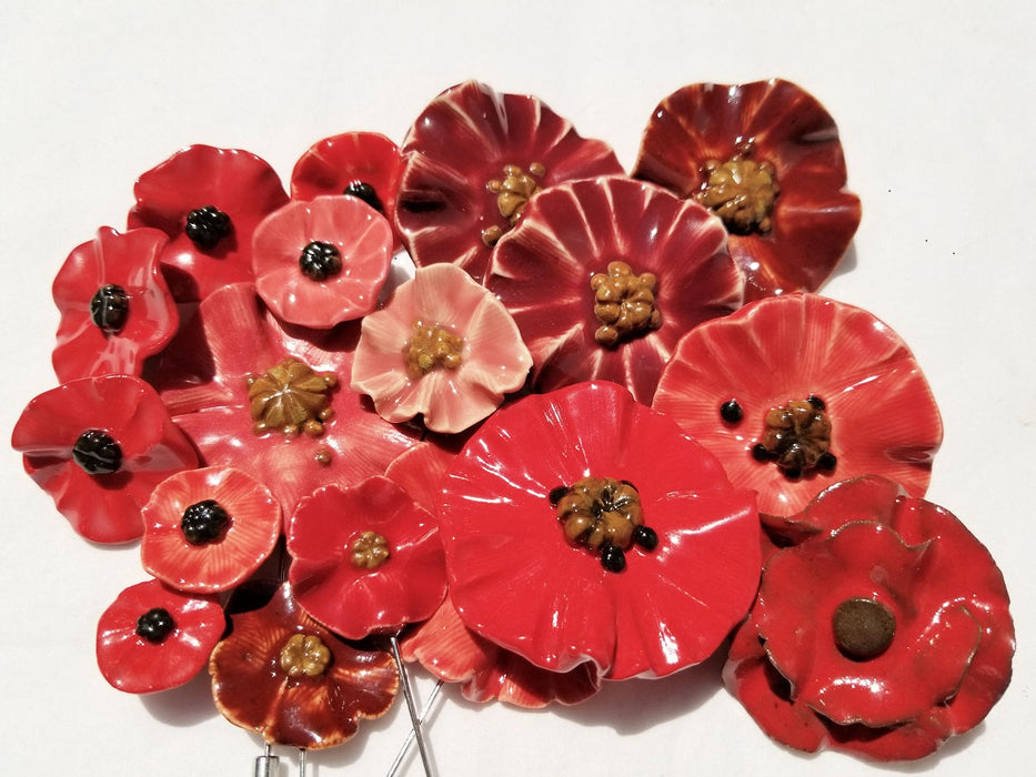 poppy pin, various sizes