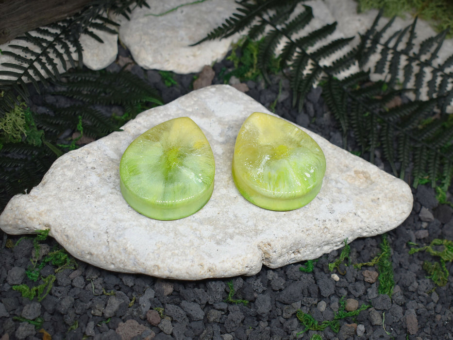 Teardrop Ear Tunnels 46mm | Pair | Ear Plugs | Gauge Earrings | Gauged Plugs | Resin #187