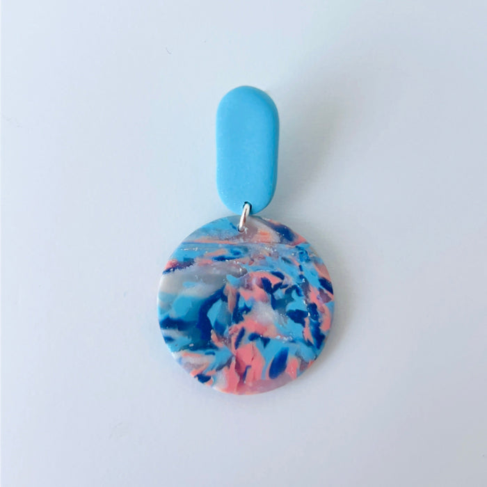 Ocean Sky Polymer Clay Earrings – Handmade with Titanium Posts