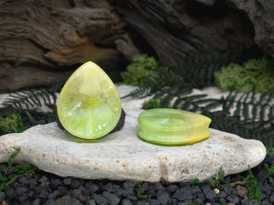 Teardrop Ear Tunnels 46mm | Pair | Ear Plugs | Gauge Earrings | Gauged Plugs | Resin #187