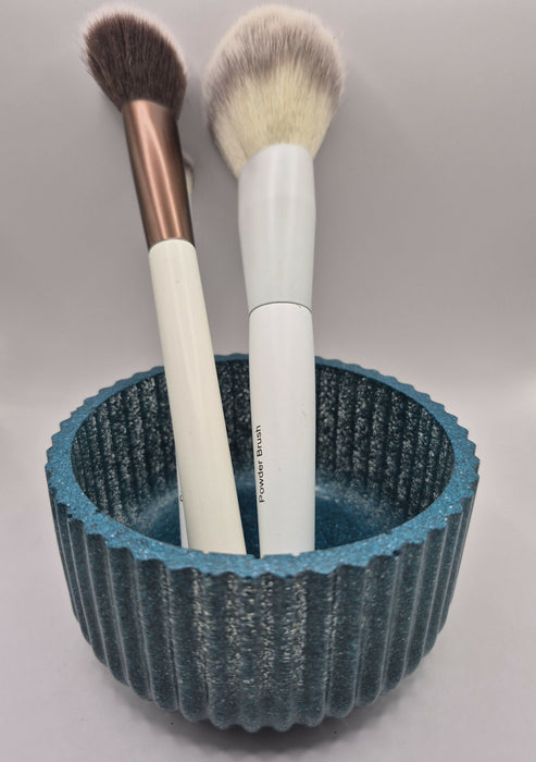Blue Makeup Brush Cup