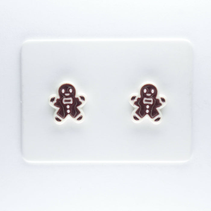 Magnetic_Clip_On_Invisible_Clipon_Stud_Pierced_Nonpierced_Earring_Earrings_Ear_FlatBack_Resin_Christmas_Gingerbread_Man_Cookie_Cute_Animal_Large_Card