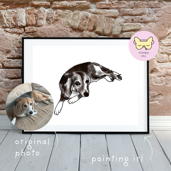 Custom Dog Portrait (Digital File & Print)