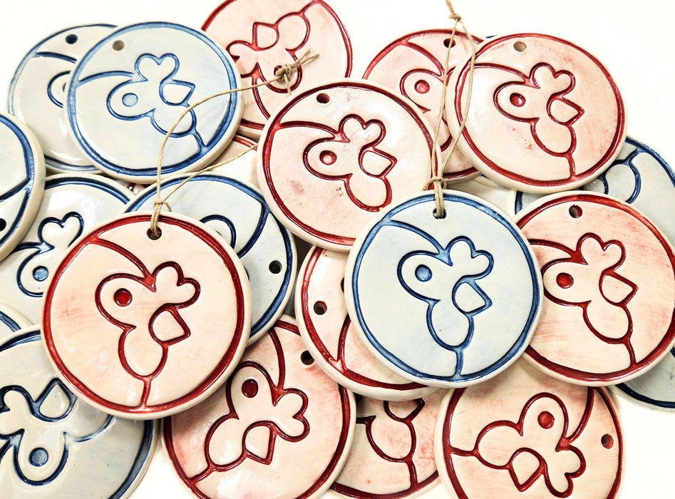 Pottery Christmas Ornament - Artisans Coop Fundraiser
