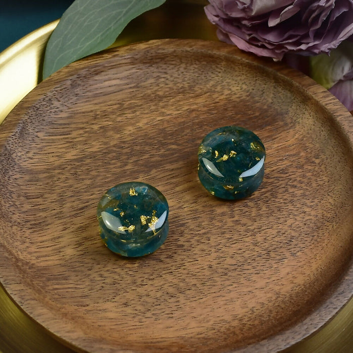 Ear Plugs 24mm Stone | Pair | Ear Plugs | Gauge Earrings | Gauged Plugs | Resin #535