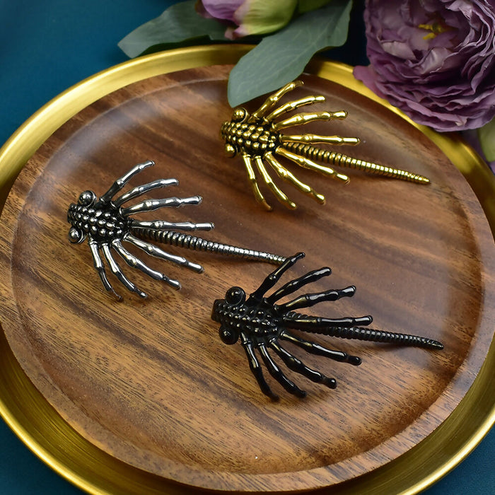 Stainless Steel Ear Weights in Shape of Alien Facehugger