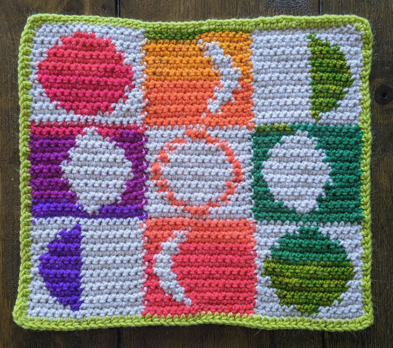 Photograph of the rainbow tarot cloth without anything on it.