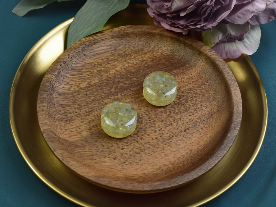 Ear Plugs 25mm Stone | Pair | Ear Plugs | Gauge Earrings | Gauged Plugs | Resin #522