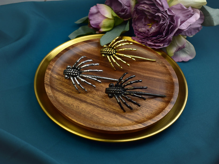 Stainless Steel Ear Weights in Shape of Alien Facehugger