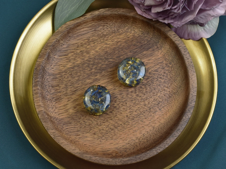 Ear Plugs 24mm Stone, Flowers | Pair | Ear Plugs | Gauge Earrings | Gauged Plugs | Resin #524