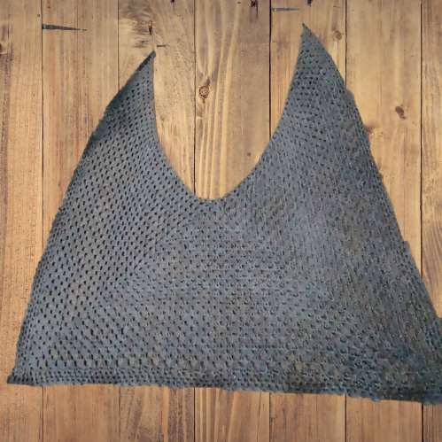 blue crochet shawl