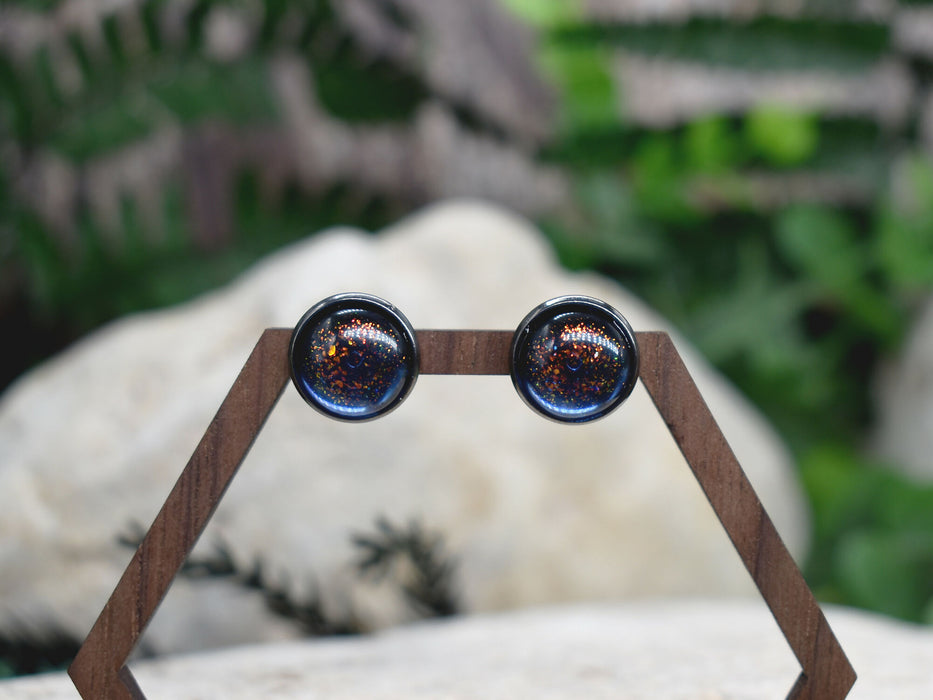 Elegant Stud Earrings With Resin Cabochon #141