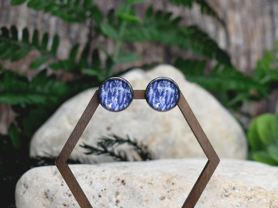 Stud Earrings With Resin Cabochon #403