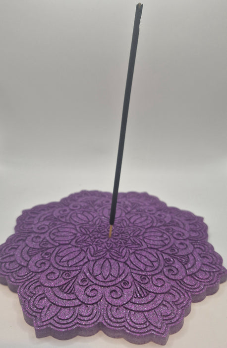 Purple Mandala Incense Holder