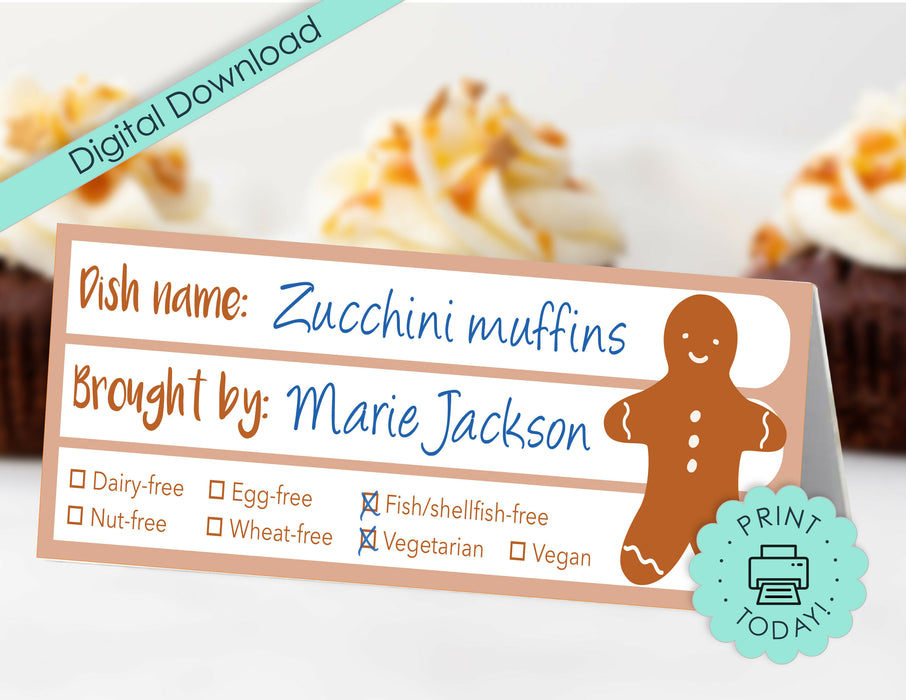 Food Menu Card Label Tag Tents_Gingerbread-01
