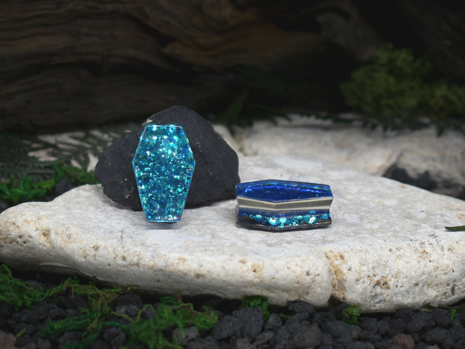 Coffin Ear Tunnels 28mm | Pair | Ear Plugs | Gauge Earrings | Gauged Plugs | Resin #32
