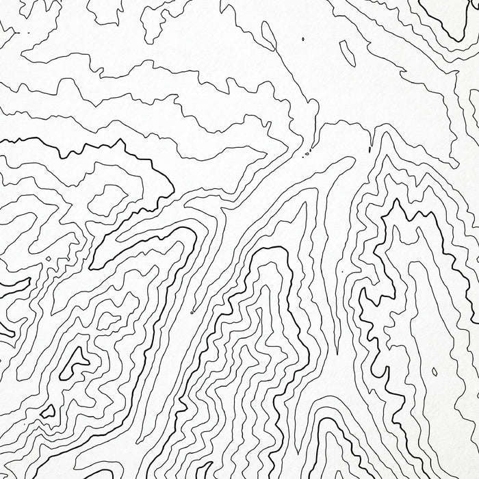 Close look at Aspen, Colorado's topographic map art. Clean lines give it a modern and minimalist style.