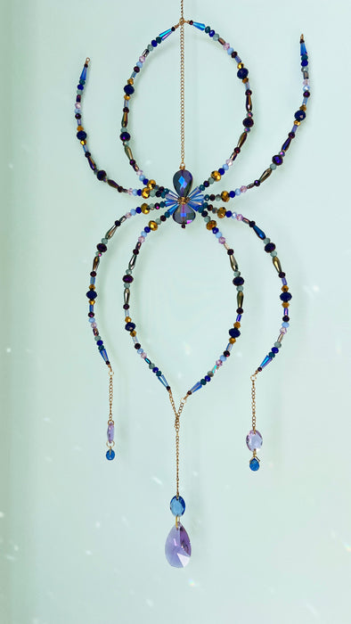 Twilight Web – Beaded Spider Suncatcher