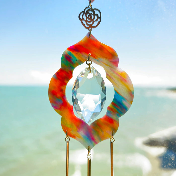 Moroccan Tile Cutout Suncatcher - Artisan Window Decor