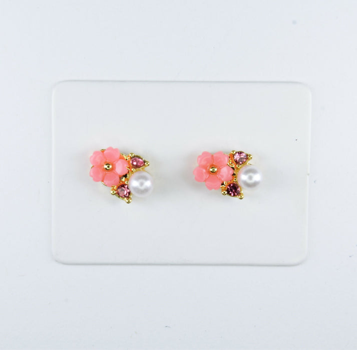 Magnetic_Clip_On_Invisible_Clipon_Stud_Pierced_Nonpierced_Earring_Earrings_Ear_FlatBack_Flower_Rhinestone_rose_Pearl_Peach