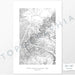 National Park print of Bryce Canyon with topography art.
