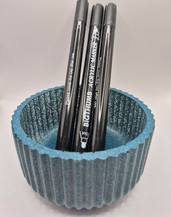 Blue Makeup Brush Cup