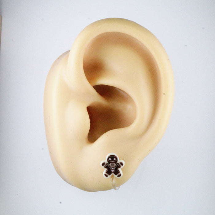 Magnetic_Clip_On_Invisible_Clipon_Stud_Pierced_Nonpierced_Earring_Earrings_Ear_FlatBack_Flat_Back_Christmas_Gingerbread_Man_clip