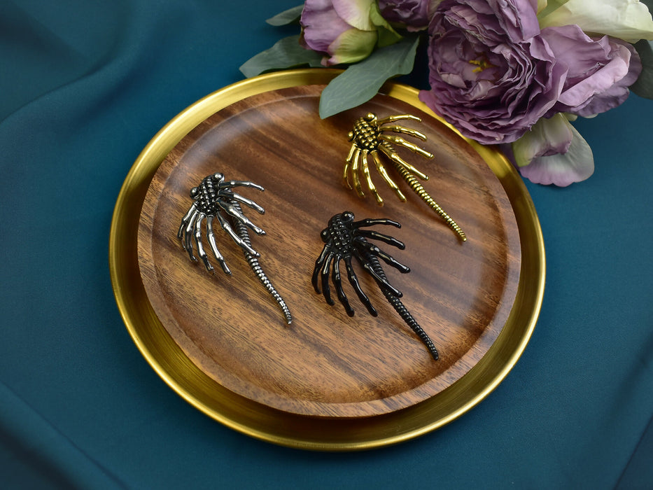 Stainless Steel Ear Weights in Shape of Alien Facehugger