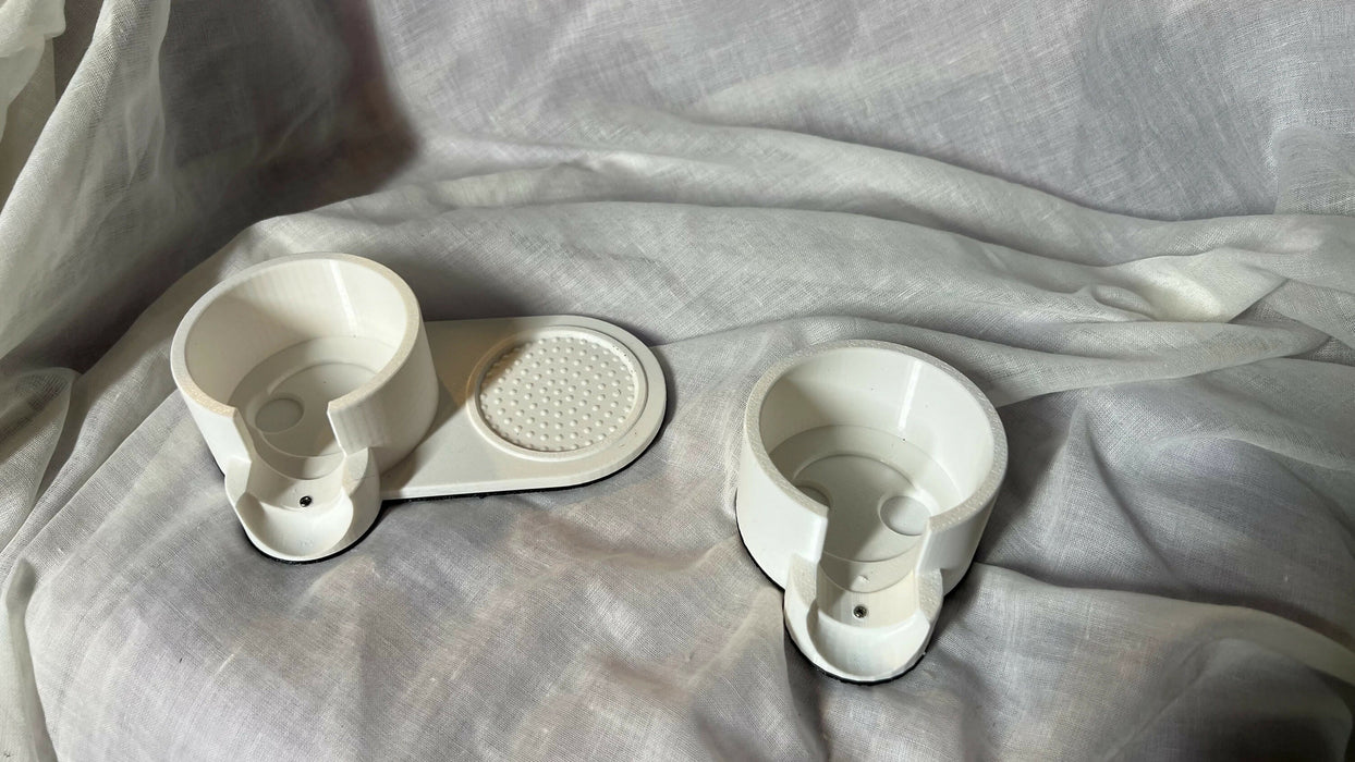 Compact espresso tamping station for 54mm portafilters (Breville/Sage)