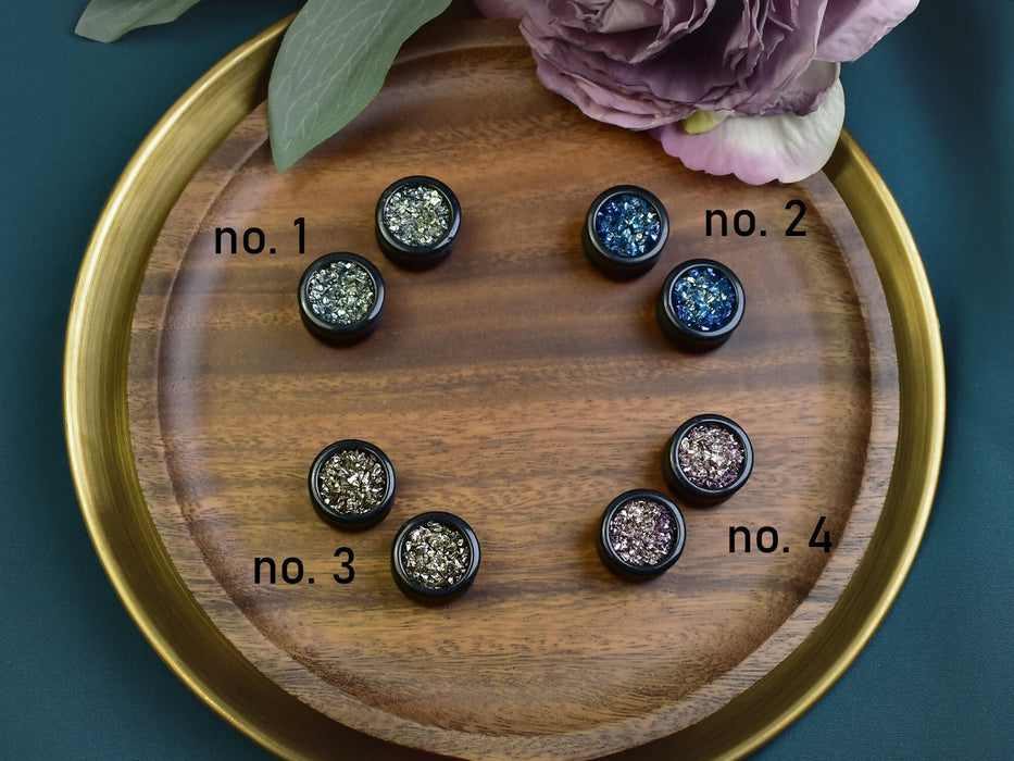 Geode Ear Plugs 20mm | Pair | Ear Plugs | Gauge Earrings | Gauged Plugs | Resin #536