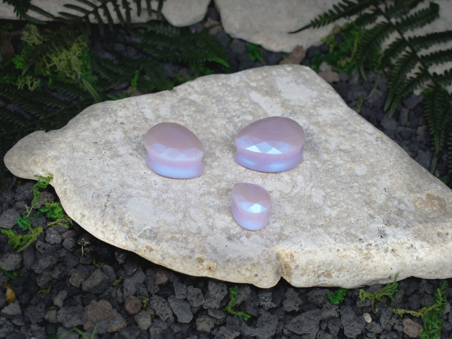 Faceted Teardrop Ear Tunnels 10-25mm | Pair | Ear Plugs | Gauge Earrings | Gauged Plugs | Resin #168