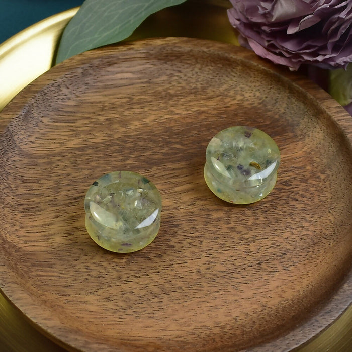 Ear Plugs 26mm Stone | Pair | Ear Plugs | Gauge Earrings | Gauged Plugs | Resin #528