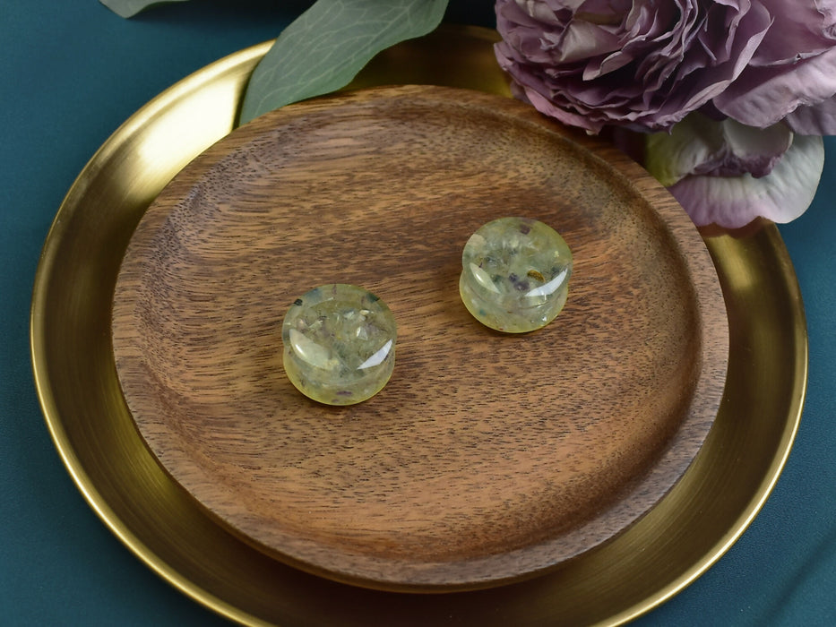 Ear Plugs 26mm Stone | Pair | Ear Plugs | Gauge Earrings | Gauged Plugs | Resin #528