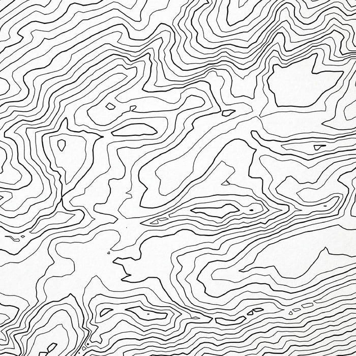 Close look at topographic map art of the Enchantment, Washington. Clean lines give it a modern and minimalist style.