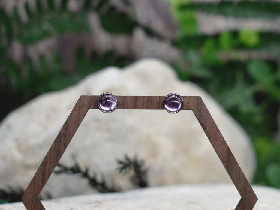 Elegant Stud Earrings With Resin Cabochon #156