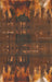 plum flower chromatogram made up of abstract horizontal lines stacked up the length of the print