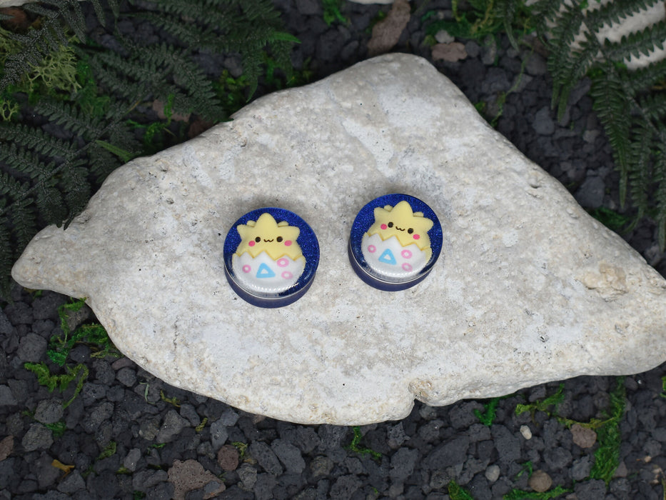 Ear Tunnels 22-25mm Togepi | Pair | Ear Plugs | Gauge Earrings | Gauged Plugs | Resin #118