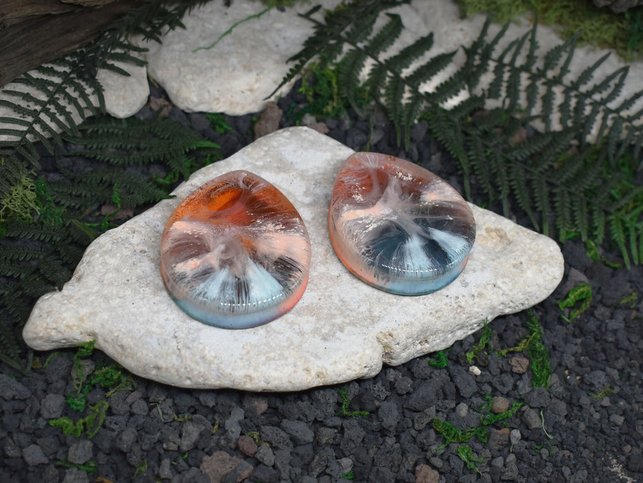 Teardrop Ear Tunnels 54mm | Pair | Ear Plugs | Gauge Earrings | Gauged Plugs | Resin #181