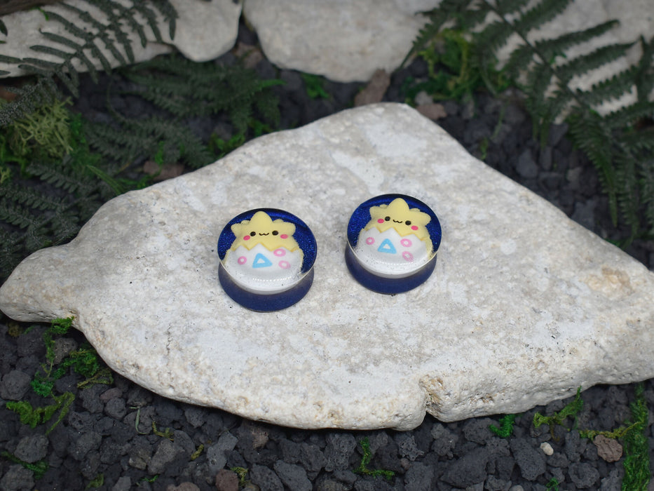 Ear Tunnels 22-25mm Togepi | Pair | Ear Plugs | Gauge Earrings | Gauged Plugs | Resin #118