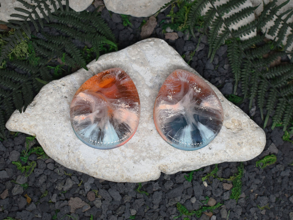 Teardrop Ear Tunnels 54mm | Pair | Ear Plugs | Gauge Earrings | Gauged Plugs | Resin #181