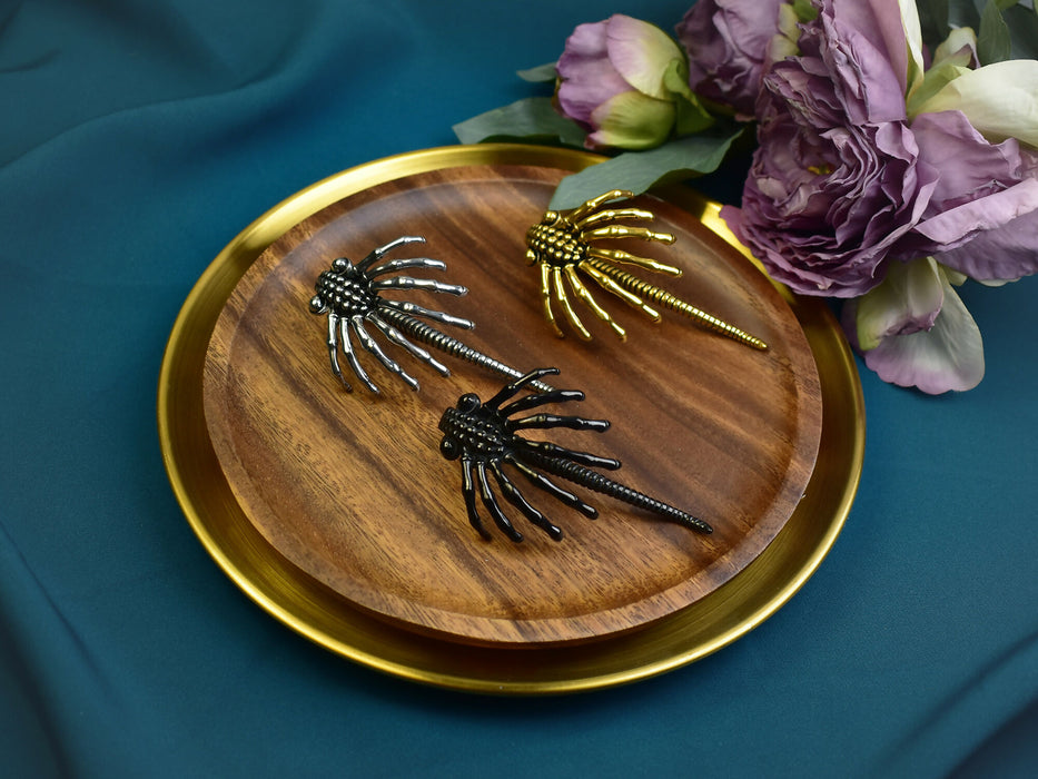 Stainless Steel Ear Weights in Shape of Alien Facehugger