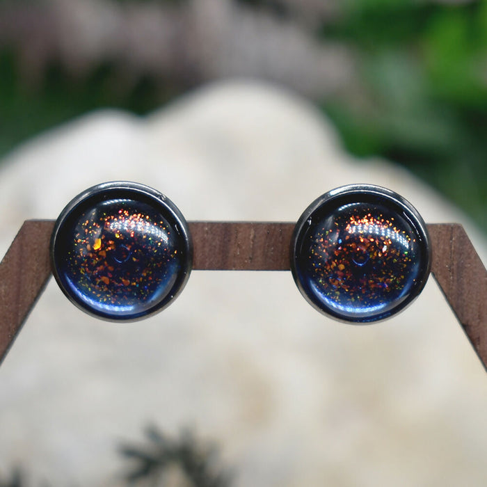 Elegant Stud Earrings With Resin Cabochon #141