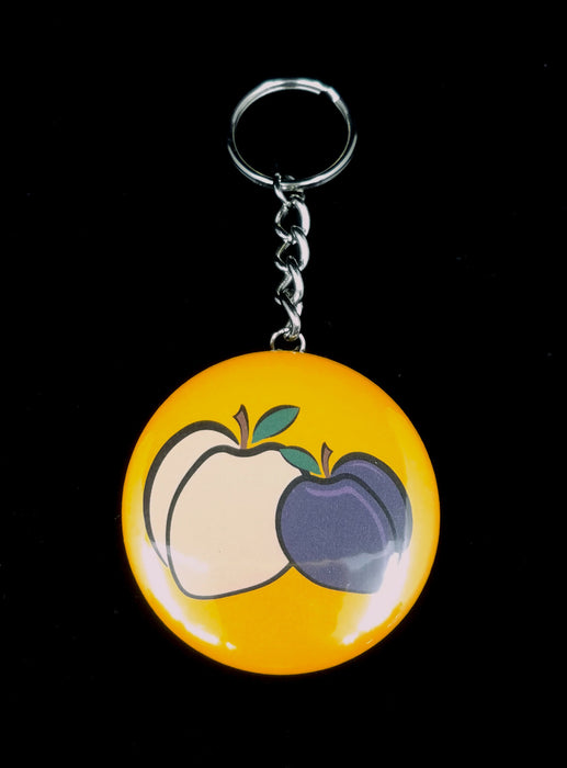 peach and plum keychain